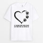 0362AFR1 cadeau Personnalise T shirt pattes personnes coeur