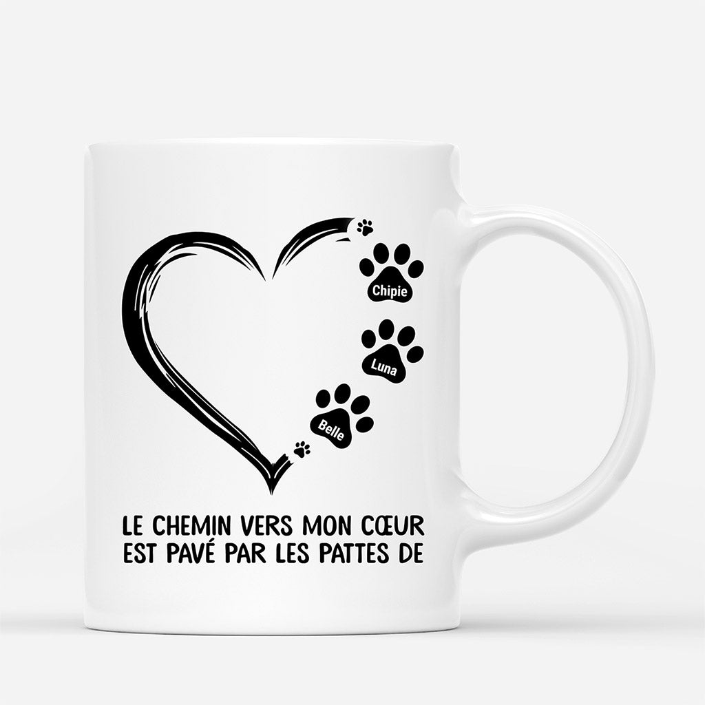 Le Chemin Vers Mon Cœur - Cadeau Personnalisé | Mug pour Amoureux des animaux