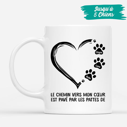 0362M257CFR2 present personnalisable Mug pattes personnes coeur