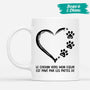 0362M257CFR2 present personnalisable Mug pattes personnes coeur