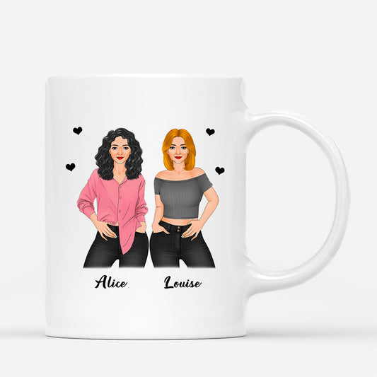 0388M147FFR2 present Personnalise Mug femmes amies coeur