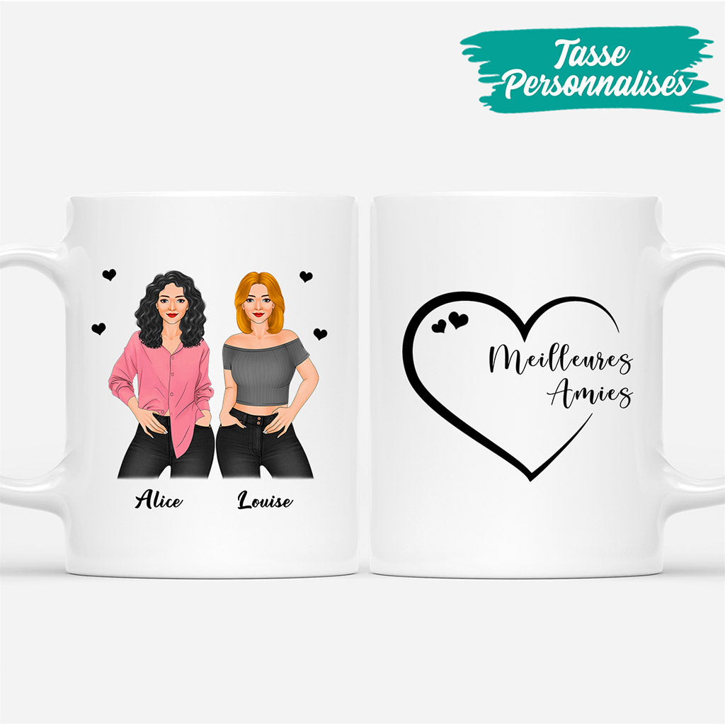 0388M147FFR4 present personnalisable Mug femmes amies coeur