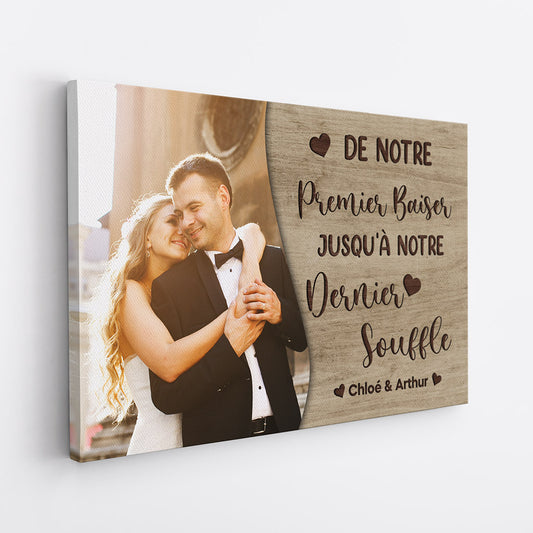 0404CFR2 Cadeau Personnalise Toile Amoureux Couples