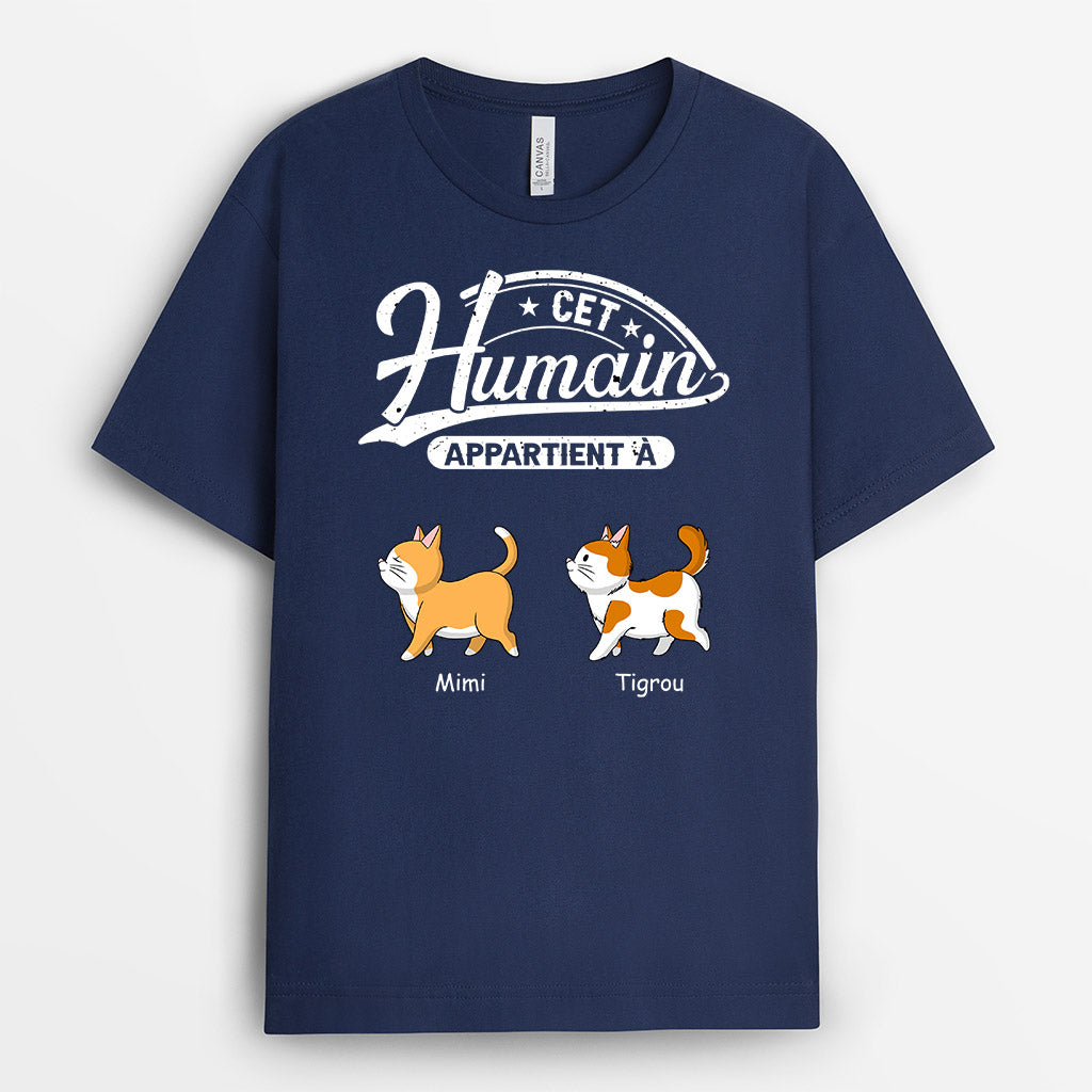 Cet Homme Appartient À - Cadeau Personnalisé | T-shirt pour Amoureux des chats