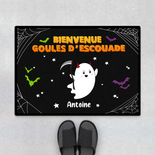 0425D508AFR1 Cadeau Personnalise Paillasson Fantome Halloween