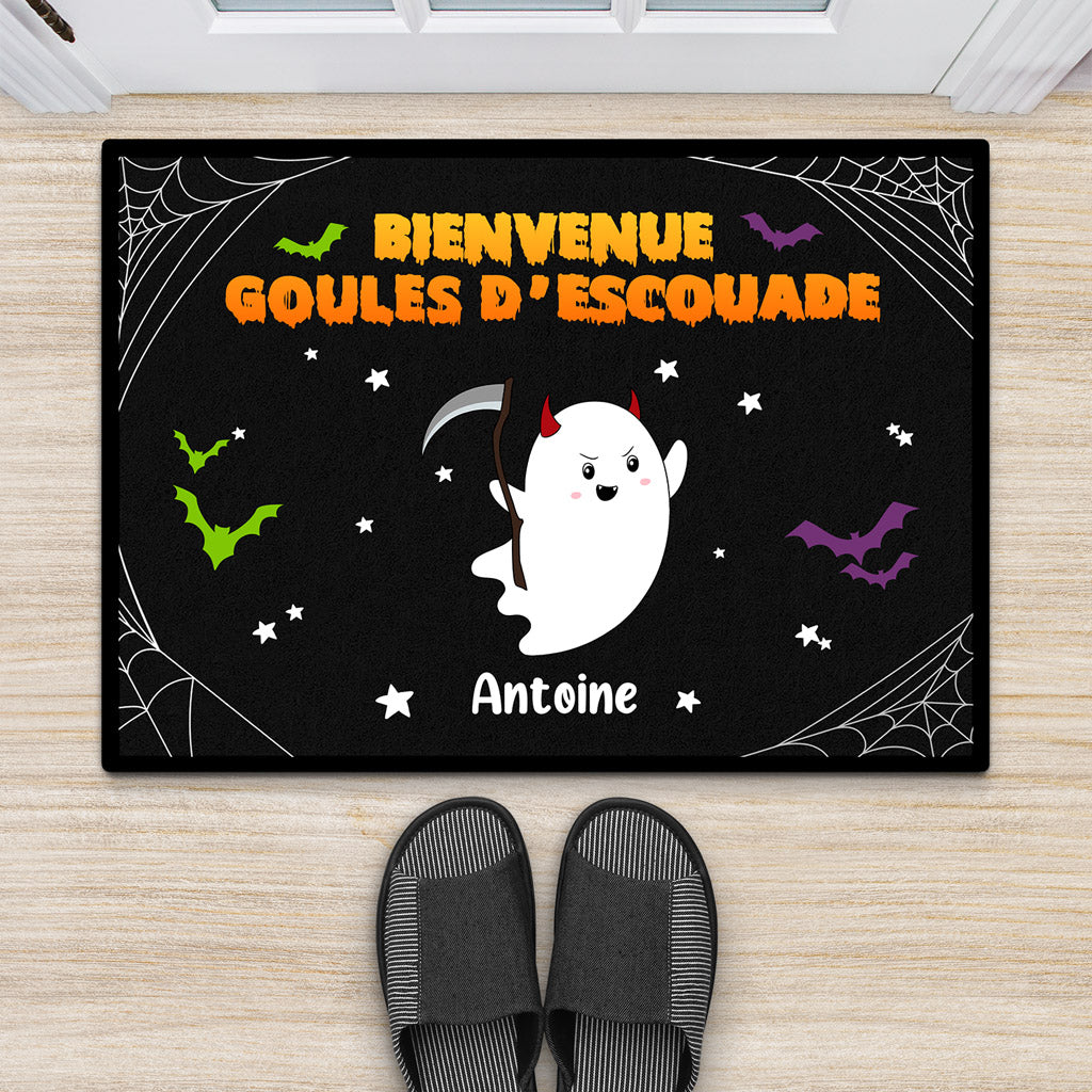 0425D508AFR2 Present Personnalise Paillasson Fantome Halloween