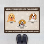 0429DFR1 Cadeau Personnalise Paillasson Chiens Amoureux Des Chiens