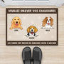 0429DFR2 Cadeau Personnalise Paillasson Chiens Amoureux Des Chiens