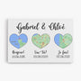 0430C500GFR1 Cadeau Personnalise Toile Carte Couples