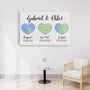 0430C500GFR3 Cadeau Personnalise Toile Carte Couples