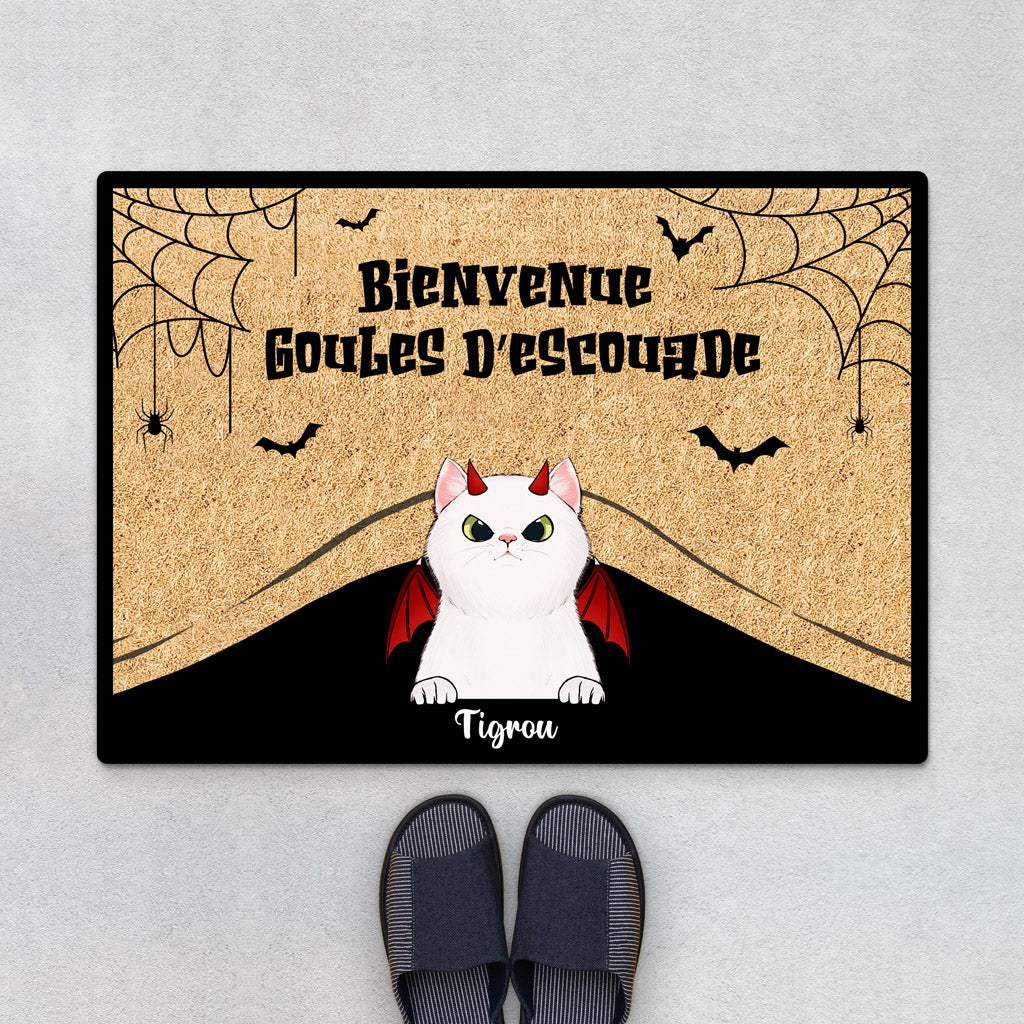 0431D588DFR1 Cadeau Personnalise Paillasson Fantome Halloween