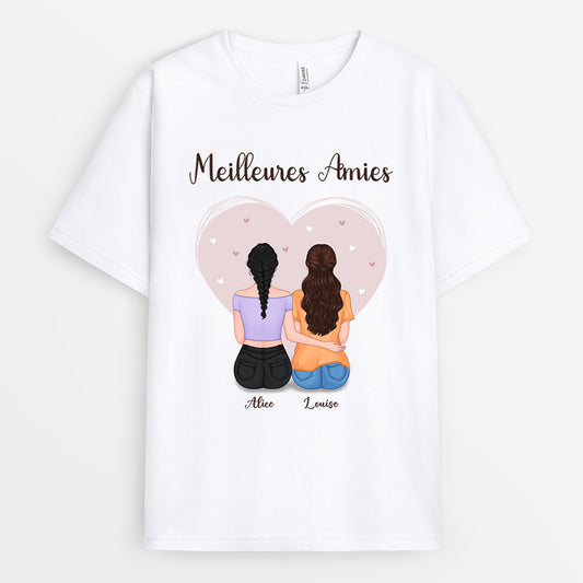 0443AFR1 Cadeau Personnalise T shirt Soeurs Meilleures Amies