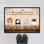 0447D540DFR1 cadeau personnalisable Paillasson chats personnes coeur halloween