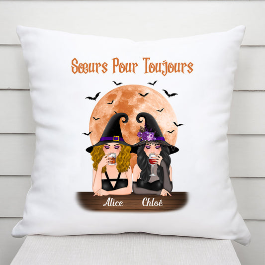 0449P545FFR1 Cadeau Personnalise Coussin Meilleures Amies