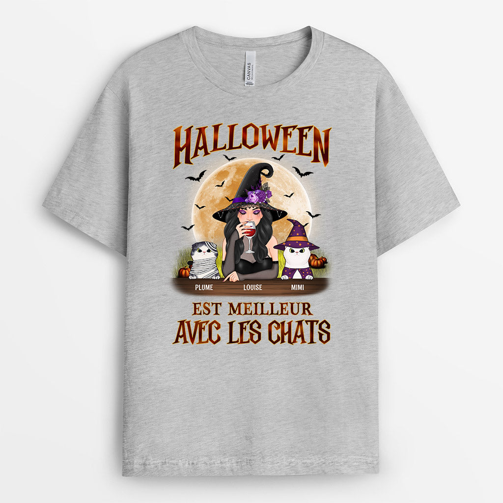 0452A235DFR2 Cadeau Personnalise T shirt Chat Maman Sorciere Halloween_5c00d8a9 fe9c 46c6 b908 3916173e9202