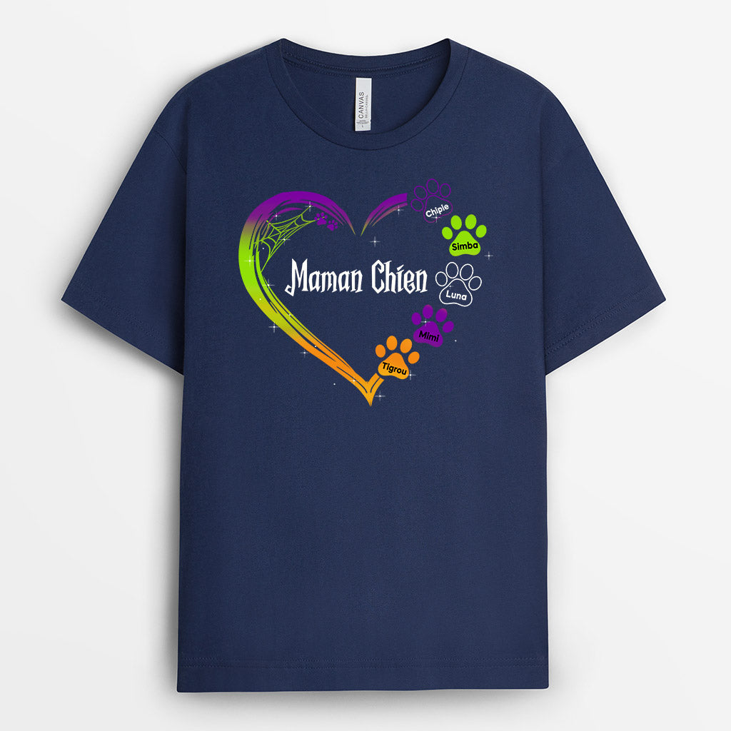 Maman Chat - Cadeau Personnalisé | T-shirt pour Halloween - 0456A160A