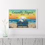 0489S595GFR3 Cadeau Personnalise Poster Personnes Couples Plage