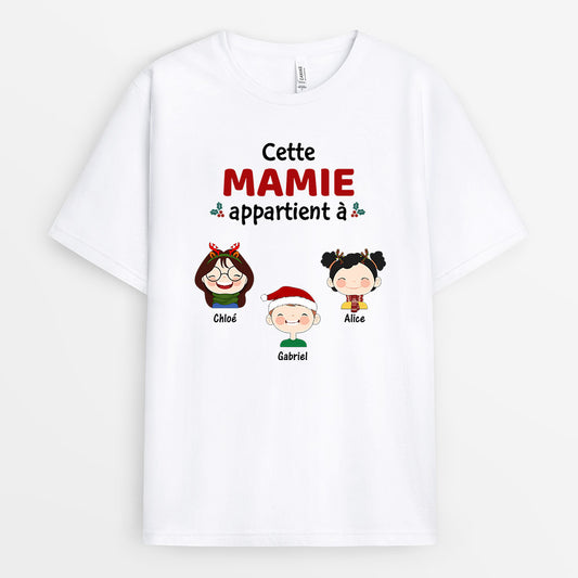 0494AFR1 present Personnalise T shirt enfants maman mamie