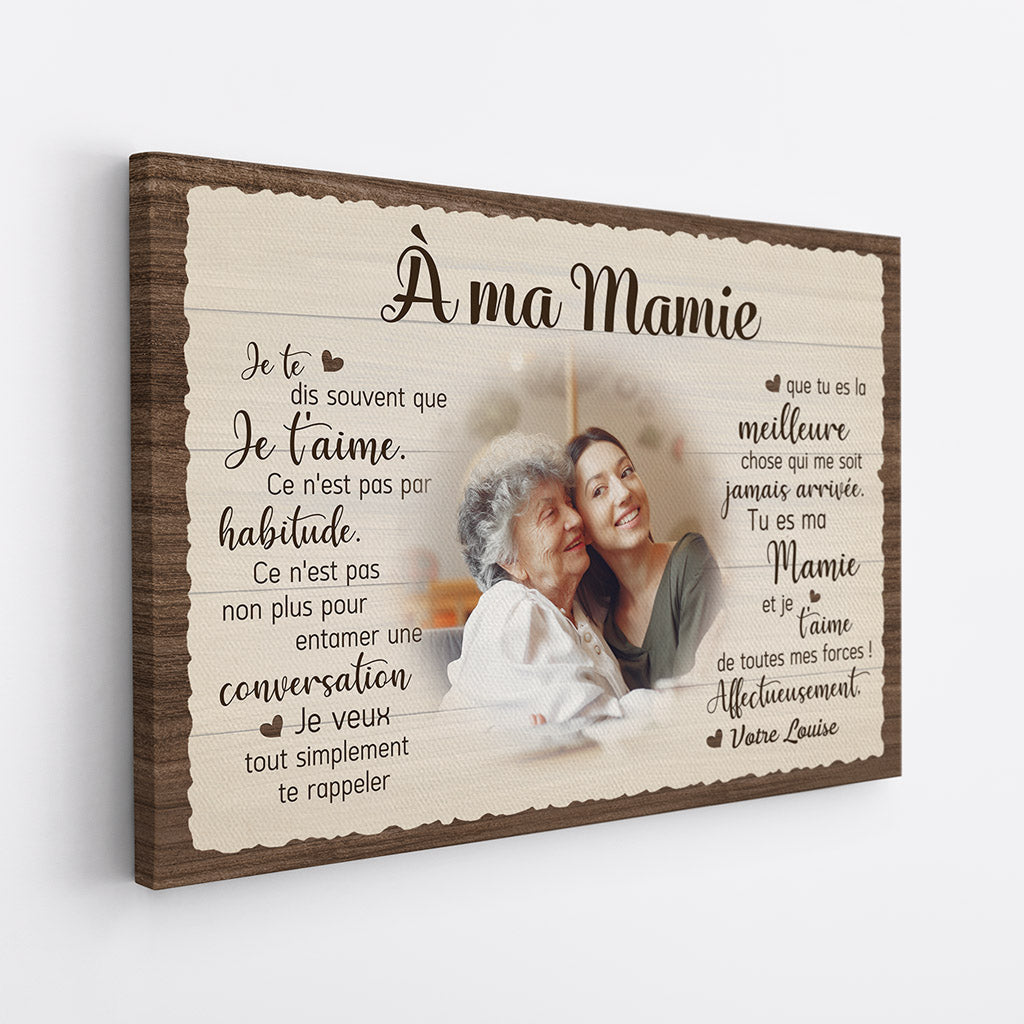 0502CFR4 Cadeau Personnalise Toile Maman Mamie Fete Des Meres