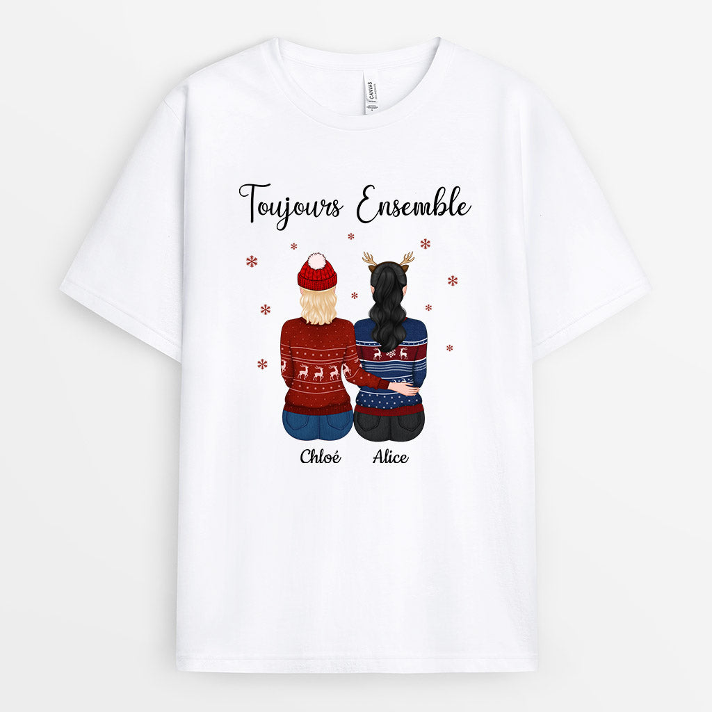 Toujours Ensemble - Cadeau Personnalisé | T-shirt Pour Meilleures Amies