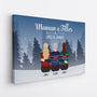 0512CFR2 Cadeau Personnalise Toile Maman Filles Maman Noel
