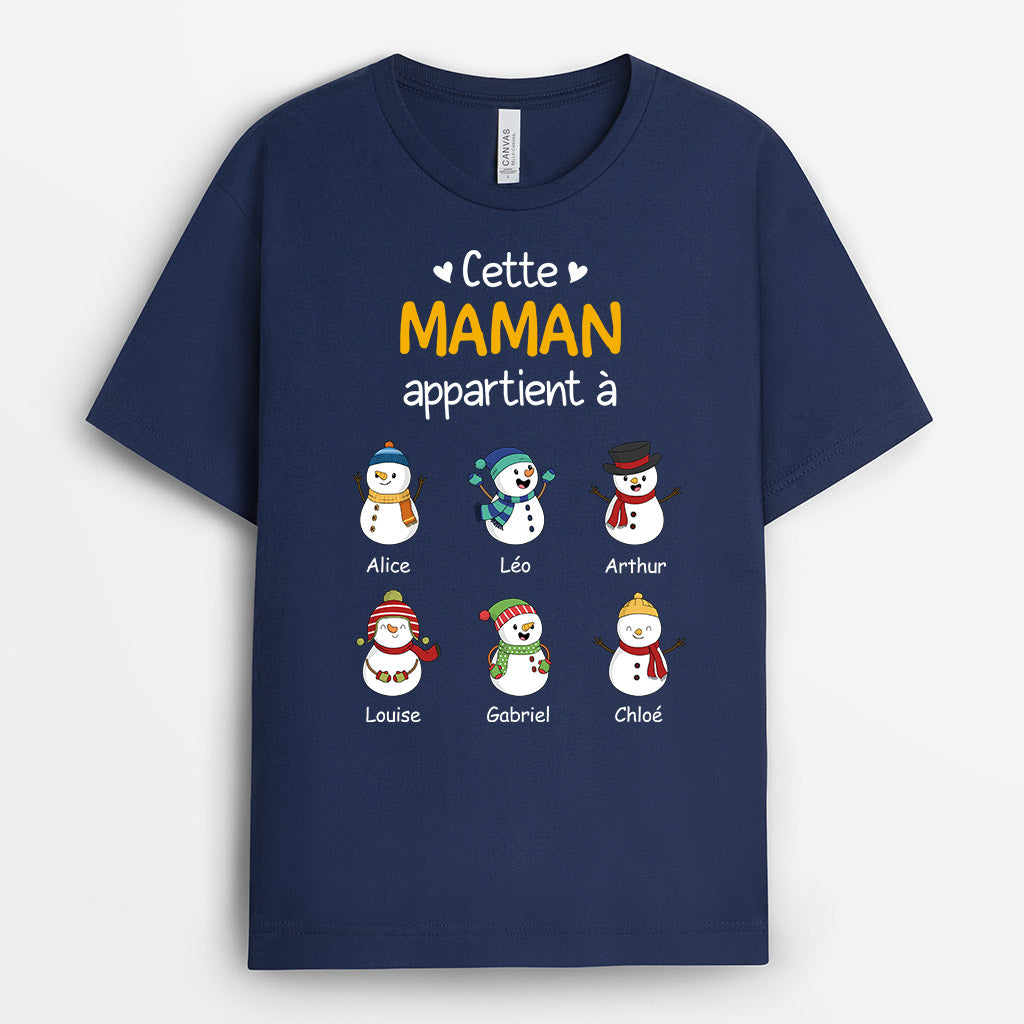 Cette Mamie Appartient À - Cadeau Personnalisé | T-shirt Pour Mamie Maman