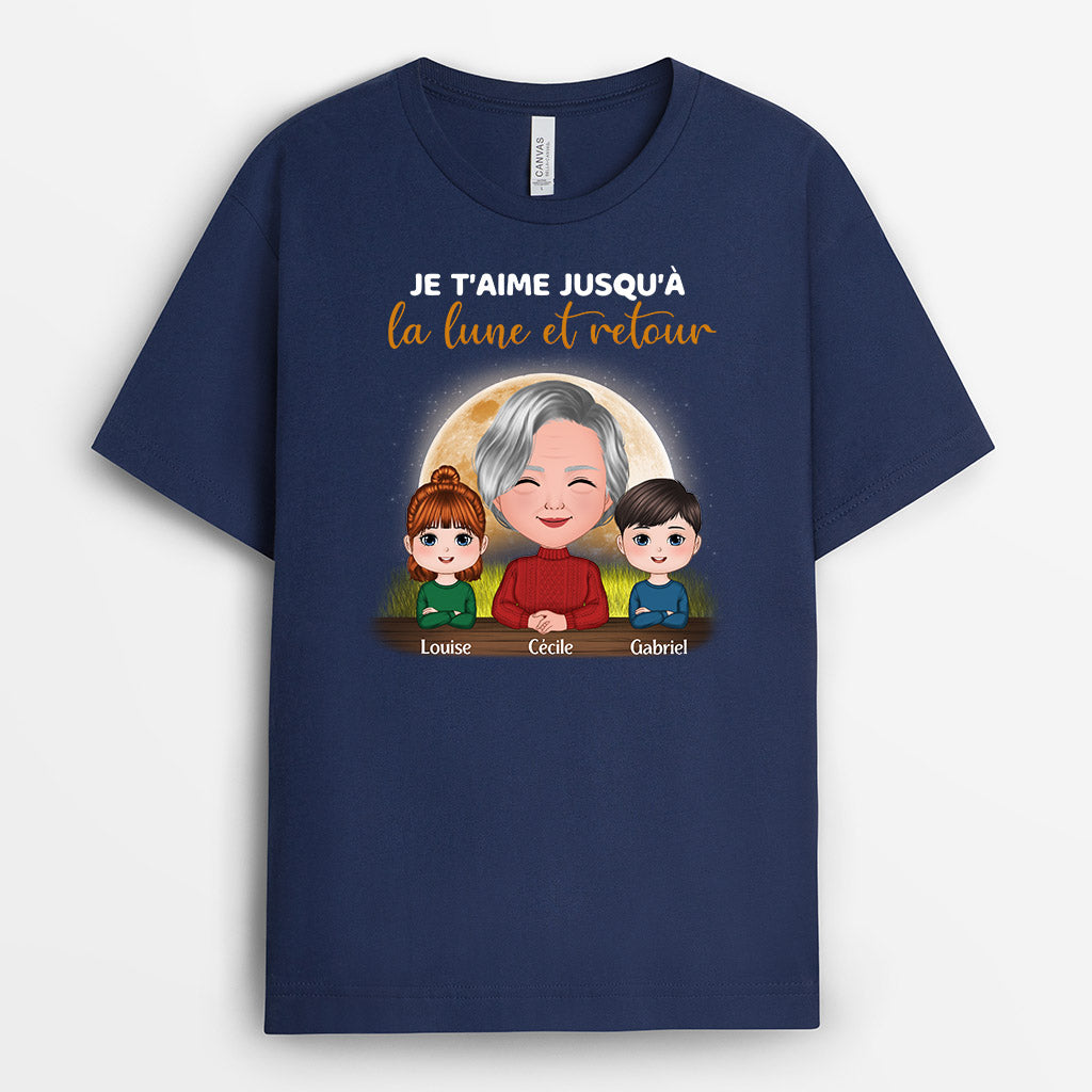 0525AFR2 Cadeau Personnalise T shirt Petits Enfants Mamie