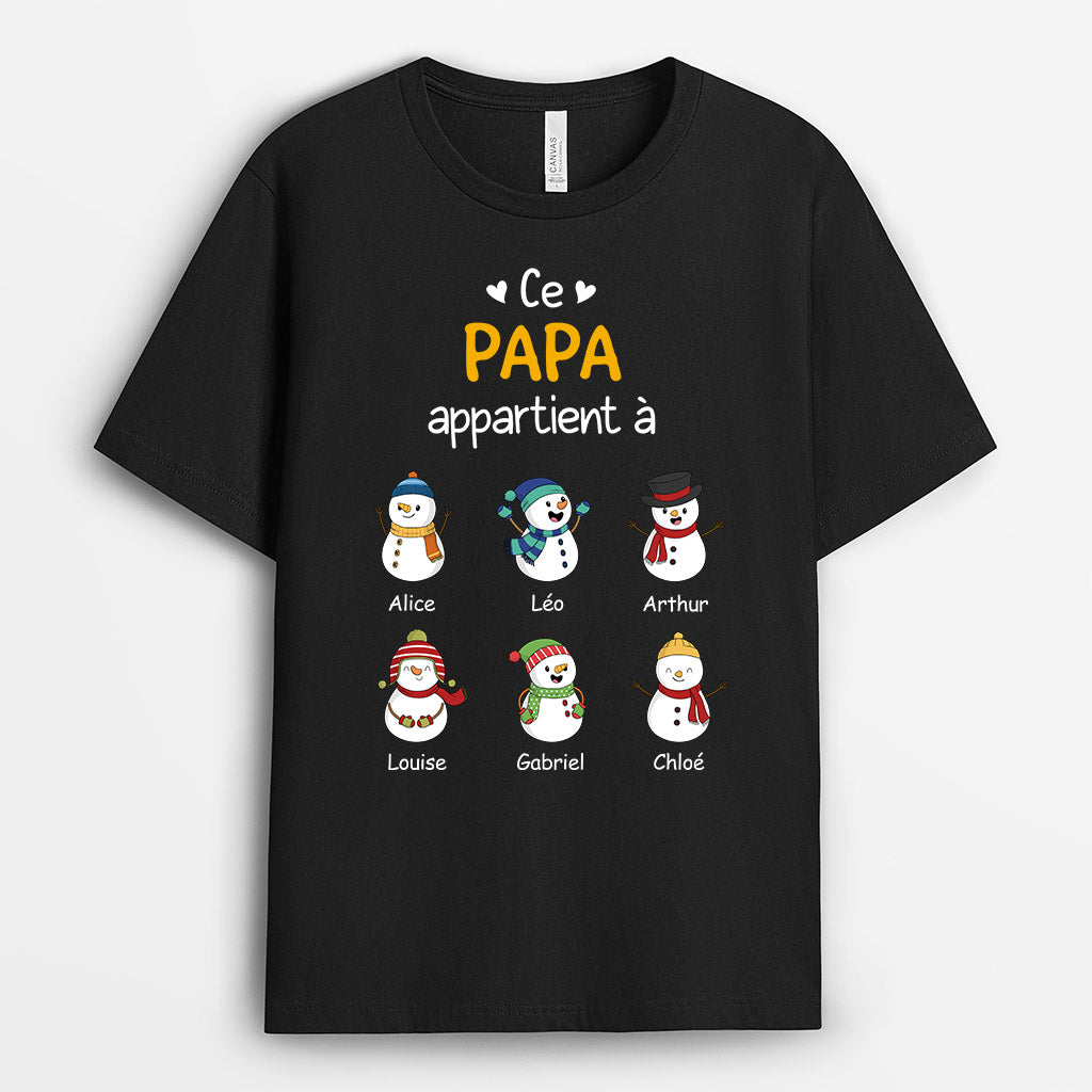 0527AFR2 Cadeau Personnalise T shirt Petits Enfants Mamie Noel