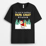 0545AFR2 Cadeau Personnalise T shirt Maman Papa Chat Amoureux Des Chats
