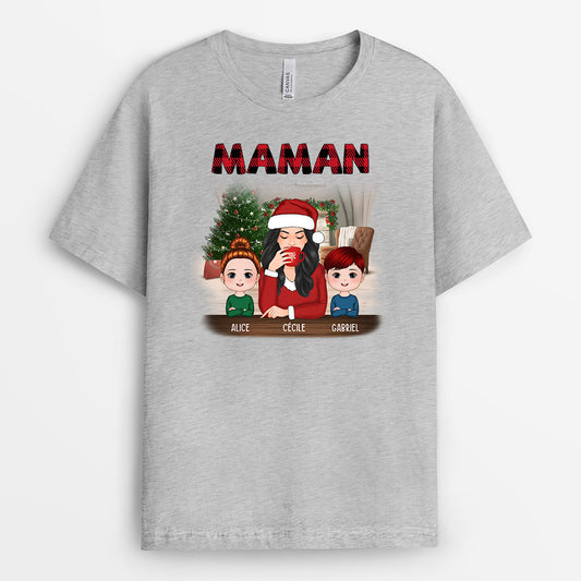 0559AFR1 Cadeau Personnalise T shirt Chat Amoureux Des Chats Noel