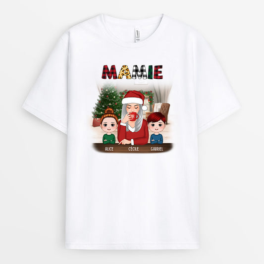 0559AFR2 Cadeau Personnalise T shirt Chat Amoureux Des Chats Noel