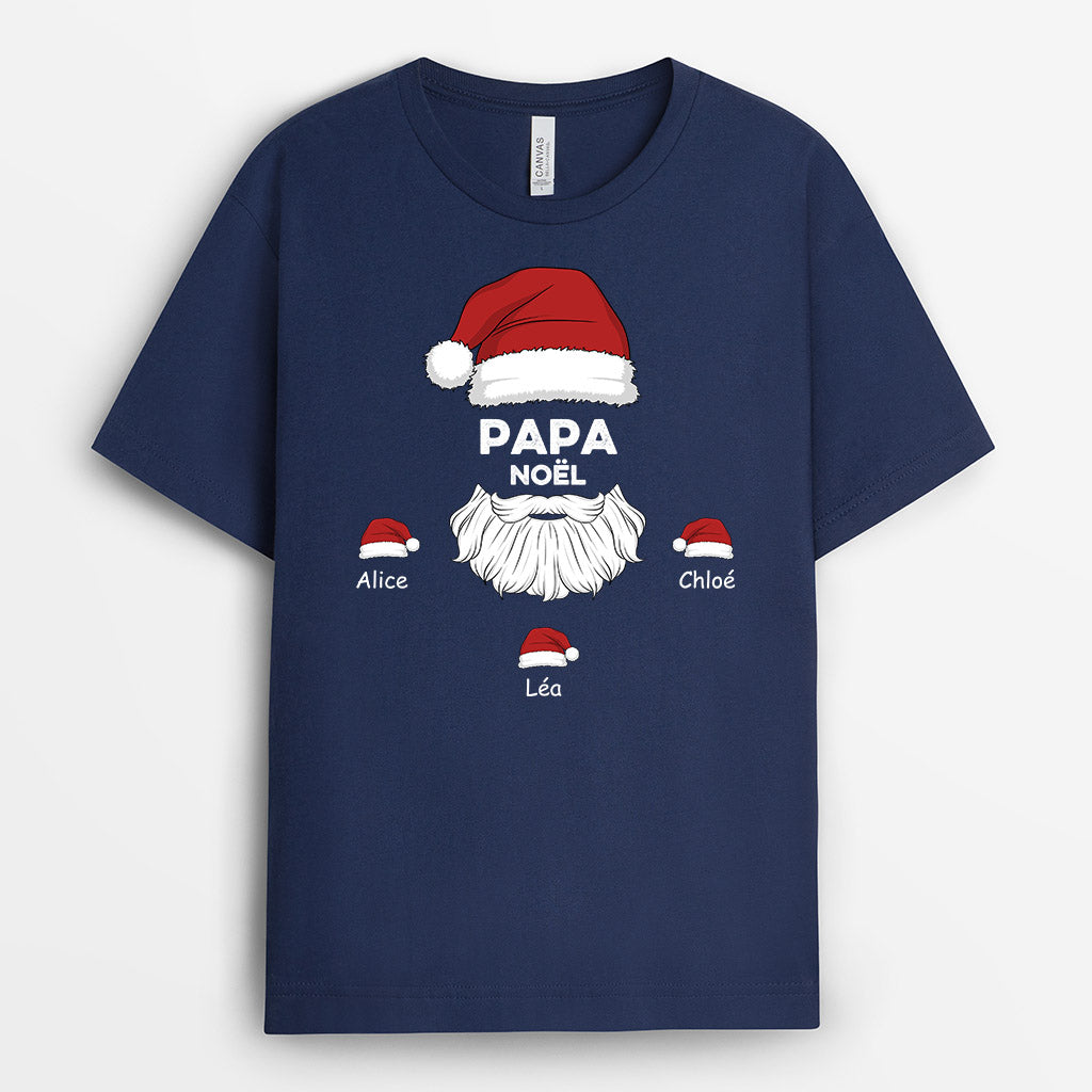 0570AFR2 Cadeau Personnalise Coussin Papa Papi Noel