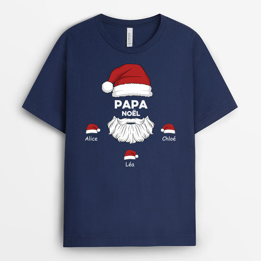 0570AFR2 Cadeau Personnalise Coussin Papa Papi Noel