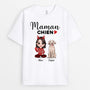 0575AFR2 Cadeau Personnalise T shirt Chien Amoureux des Chiens Noel