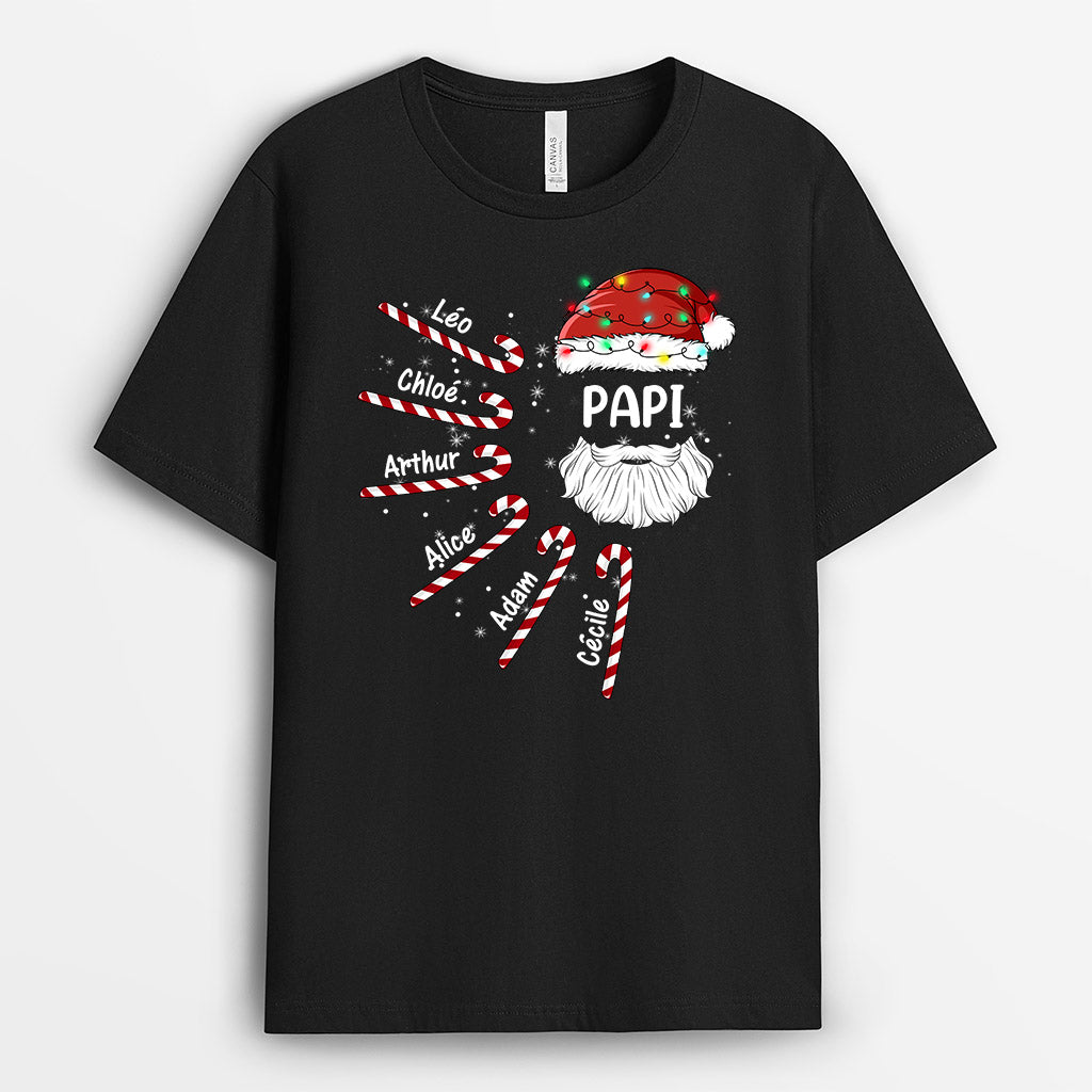 Papa Papi - Cadeau Personnalisé | T-shirt pour Papa Papi Noël