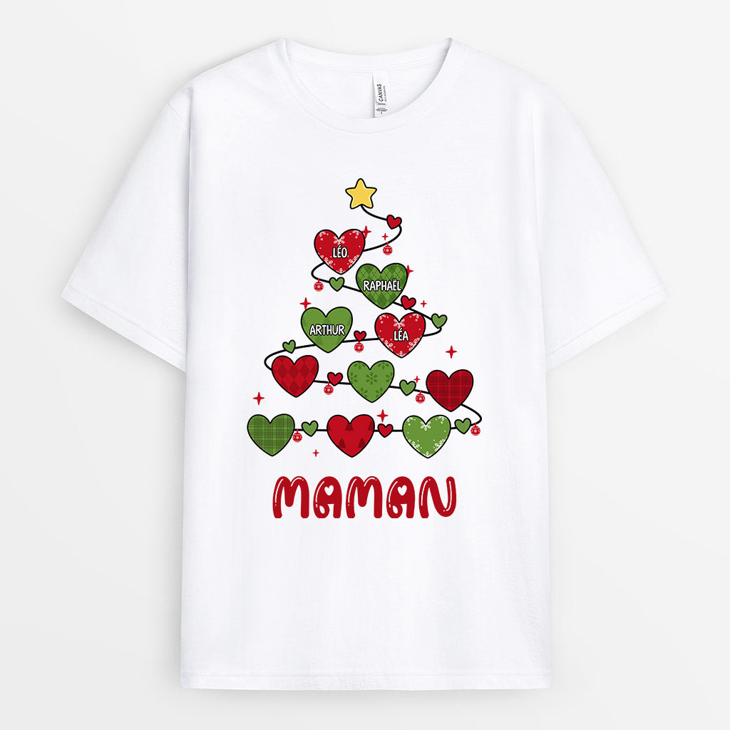0588AFR2 Cadeau Personnalise T shirt Maman Mamie Noel
