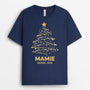 0589AFR1 Cadeau Personnalise T shirt Maman Mamie Papa Papi Noel
