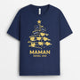 0589AFR3 Cadeau Personnalise T shirt Maman Mamie Papa Papi Noel