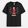0591AFR1 Cadeau Personnalise T shirt Papa Papy Noel