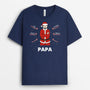 0591AFR2 Cadeau Personnalise T shirt Papa Papy Noel