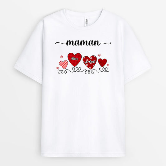 0599AFR2 Cadeau Personnalise T shirt Maman Mamie Noel