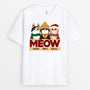0613AFR1 Cadeau Personnalise Meow T shirt Amoureux desChats Noel