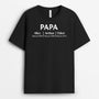 0617AFR2 Cadeau Personnalise T shirt Papa Papi