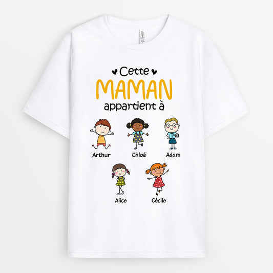 0618AFR2 Cadeau Personnalise T shirt Mamie Maman