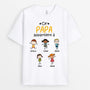 0618AFR2 Cadeau Personnalise T shirt Papa Papi