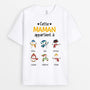 0624AFR2 Cadeau Personnalise T shirt Bonhommesdeneige Mamie Maman Noel