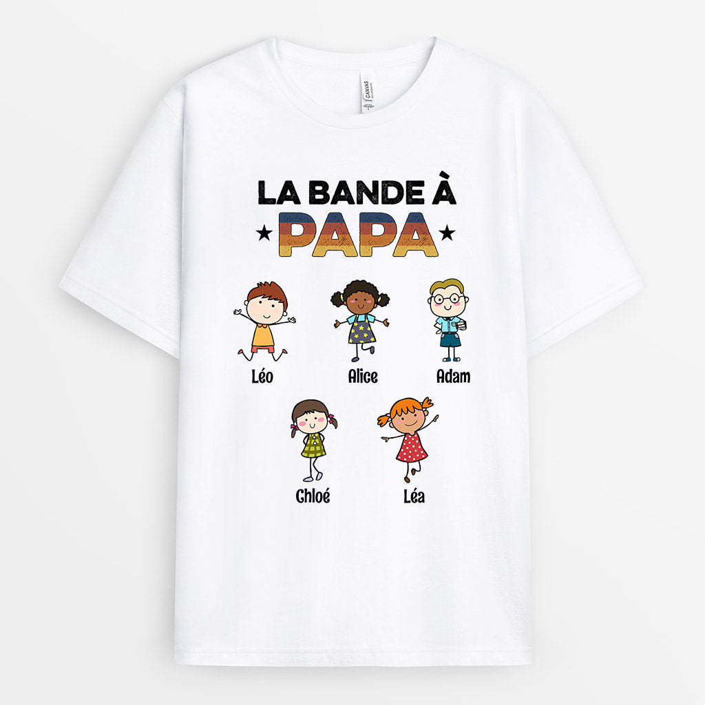 La Bande À Papi Papa - Cadeau Personnalisé | T-shirt pour Papi Papa