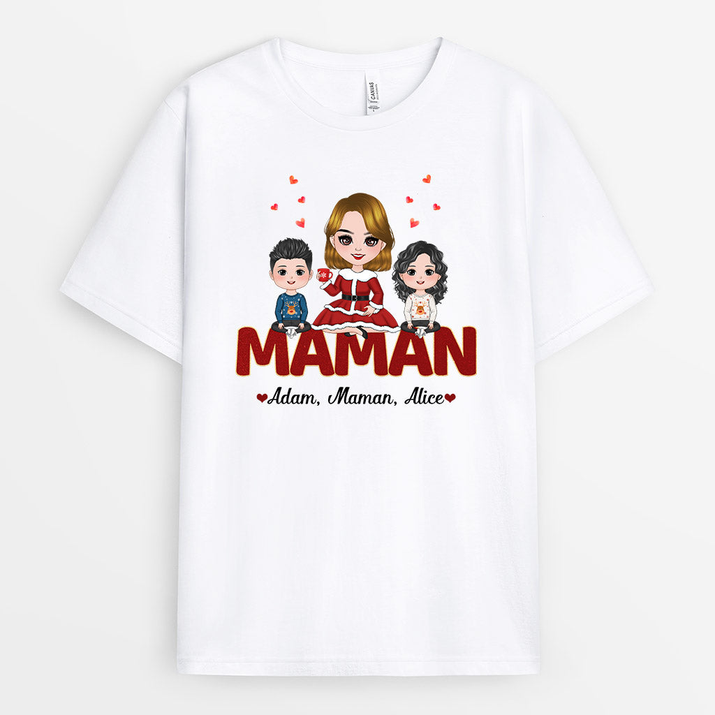 Maman Mamie - Cadeau Personnalisé | T-shirt pour Maman Mamie Noël