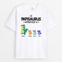 0636AFR1 Cadeau Personnalise T shirt dinosaure Papa Papi