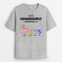 0636AFR2 Cadeau Personnalise T shirt dinosaure Mamie Maman